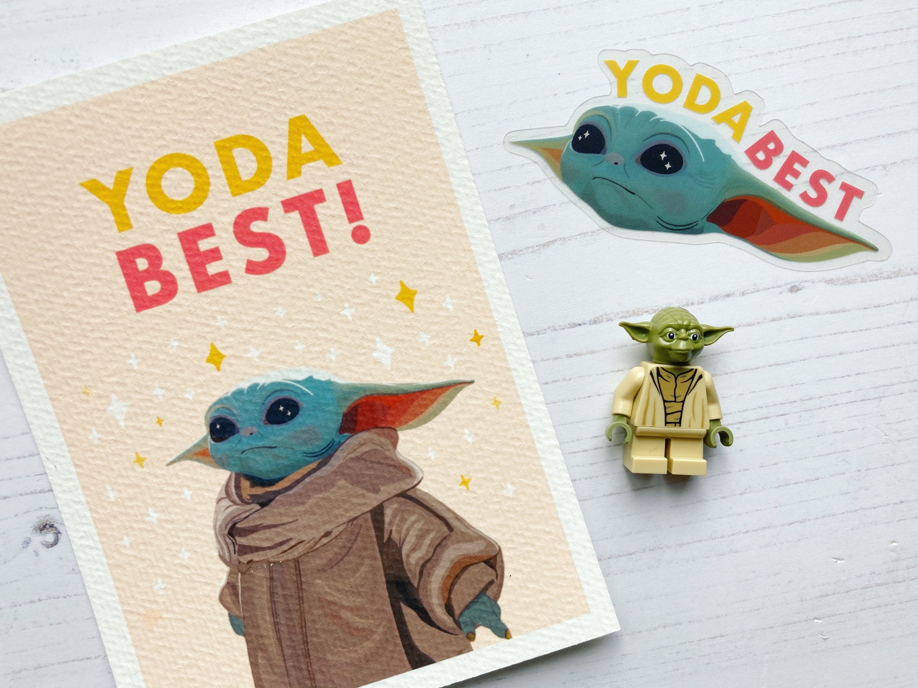 Sticker décoratif Star Wars Maître Yoda, brun, 70 cm x 100 cm