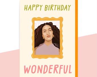 Olivia Dean Birthday Card - Wonderful - Sam Fender