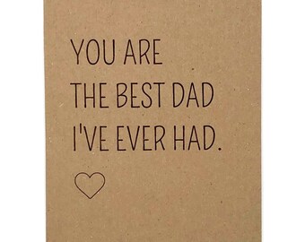 Fathers Day Card From Daughter Fathers Day Card From Son Fathers Day Gift Fathers Day Card Funny Greeting Cards Card For Dad recycled paper