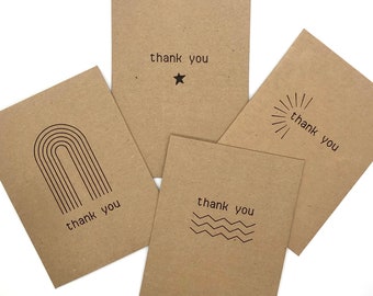 Thank You Gifts Wedding Thank You Cards Greeting Cards Handmade Thank You Cards Set Thank You Notes Eco Friendly Products recycled paper