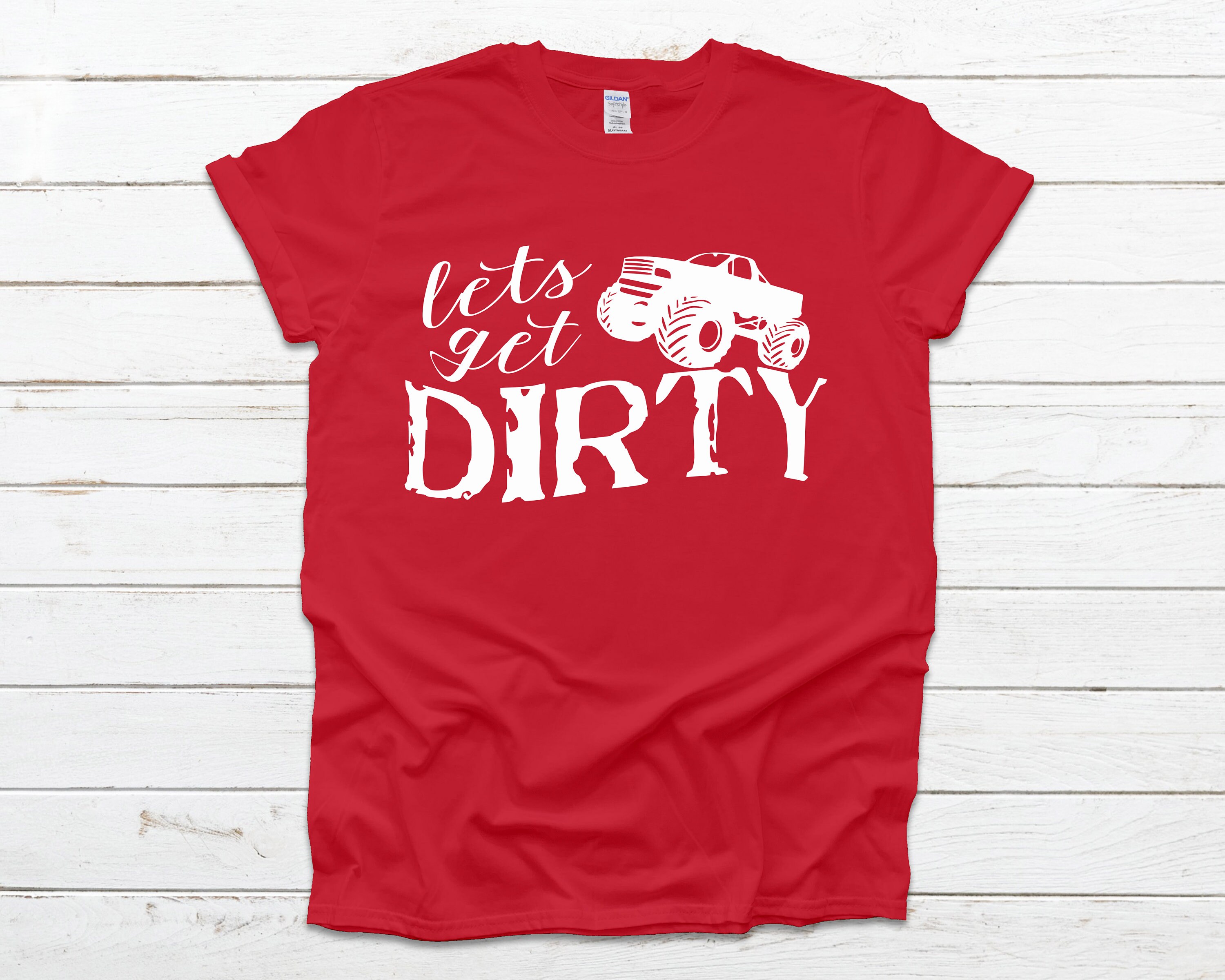 Lets Get Dirty Truck Version Mudding T Shirt - Etsy UK