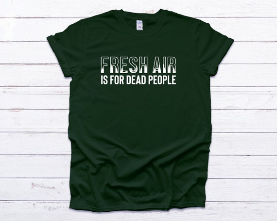 True Crime Podcast - Fresh Air Is For Dead People Treescape Text Tee