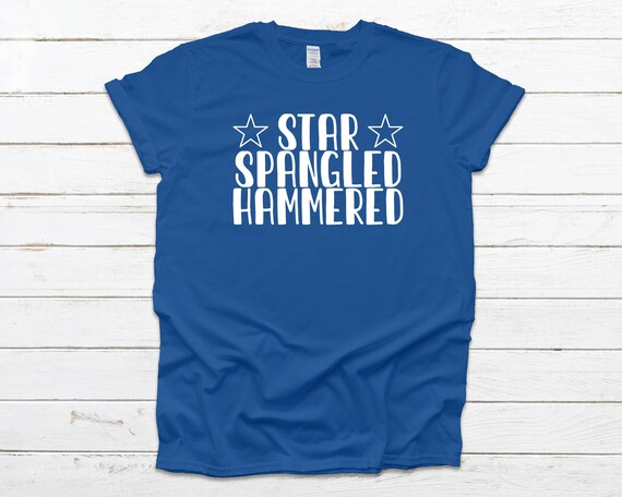 Star Spangled Hammered T Shirt, 4th Of July Memorial Day T Shirt