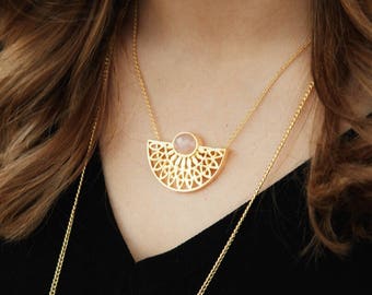 Half moon filigree Necklace, Choker Necklace, Gold Choker, Mom gift, Gift for her, Filigree necklace, Statement necklace, PrachiBhiseJewelry