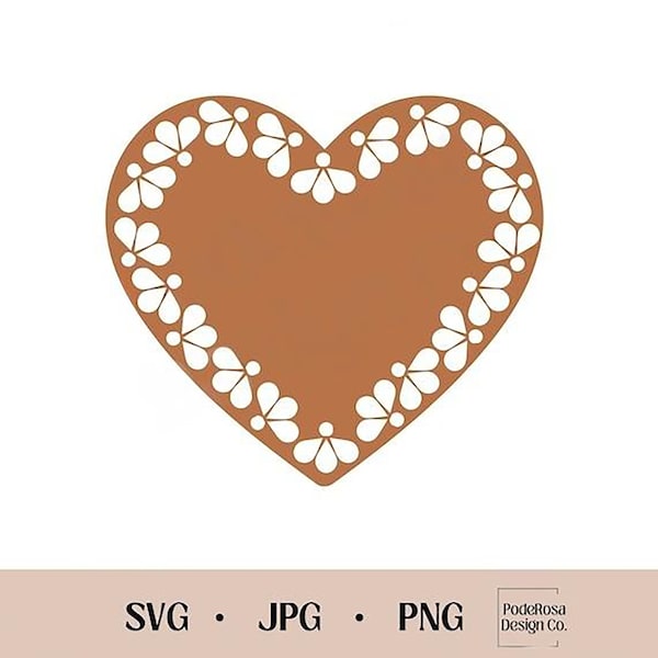 Pedals Heart of Clay SVG, PNG, JPG, Instant Download, Mexican, Barro, Clay Heart, Traditional Mexican, Artisenal, Latina, Olla svg, Amor svg