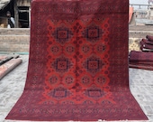 Size 7 39 x 9 39 6 Ft, Gorgeous Afghan Turkoman Khal Mohammadi Area Rug, Caucasian Area Rug, Turkish Rug, Armenian Rug Kilim, Wholesale Price