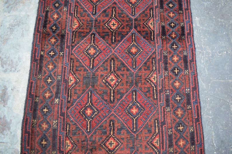 Beautiful Vintage Afghan Tribal Best Mishwani Runner Rug Size: 2/'2 x 9/'1 Ft Natural colors Wholesale Prices Geometric Runner 100/% wool