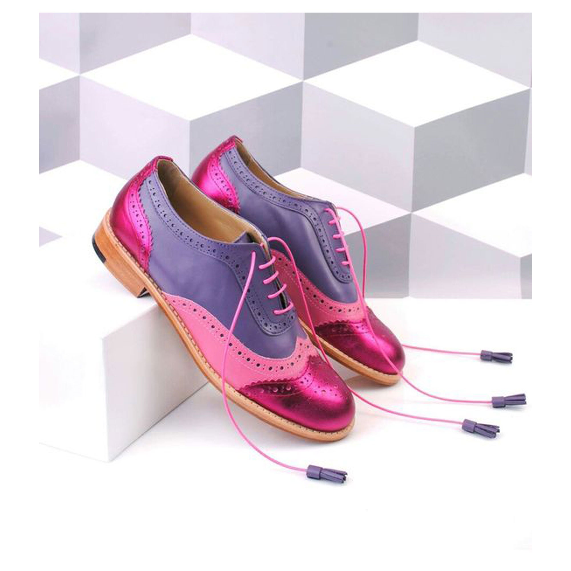 Pink suede brogues deals