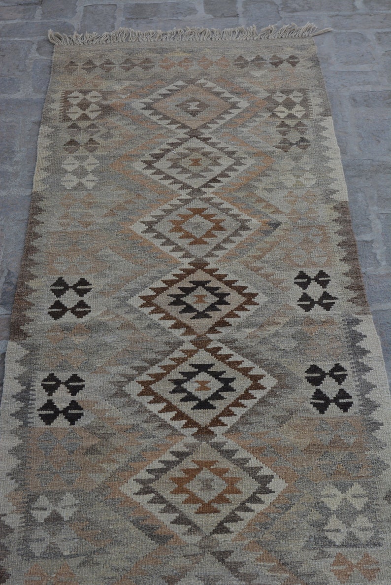 Turkish Kilim Runner Size 302 x 80 Cm Caucasian Kilim Runner Wholesale Price Stunning Afghan Rug Kilim Runner Black And White,