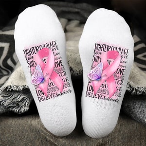 Schmetterling Brustkrebs Band Socken