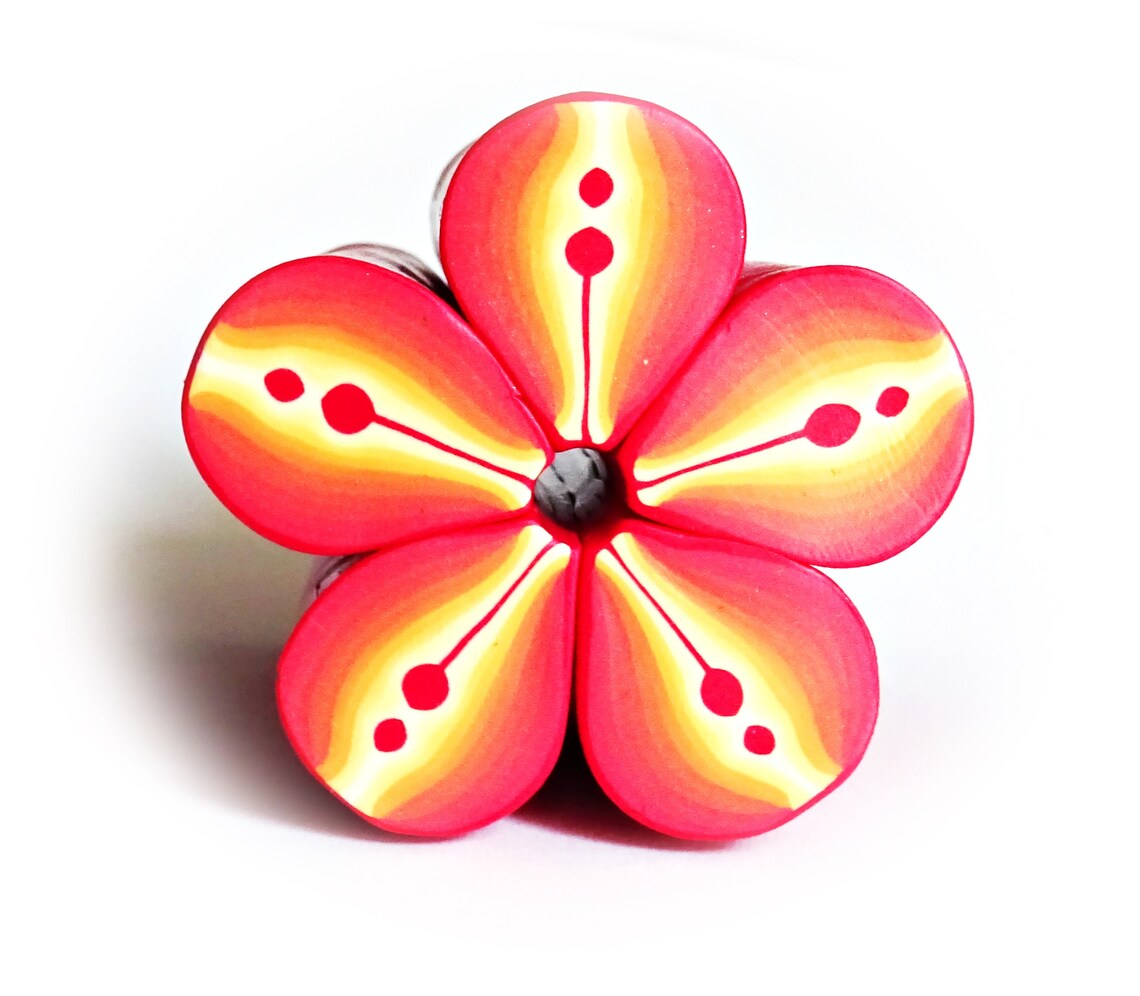 Polymer Clay ﬂower Cane Raw Polymer Clay Cane Milleﬁori Etsy