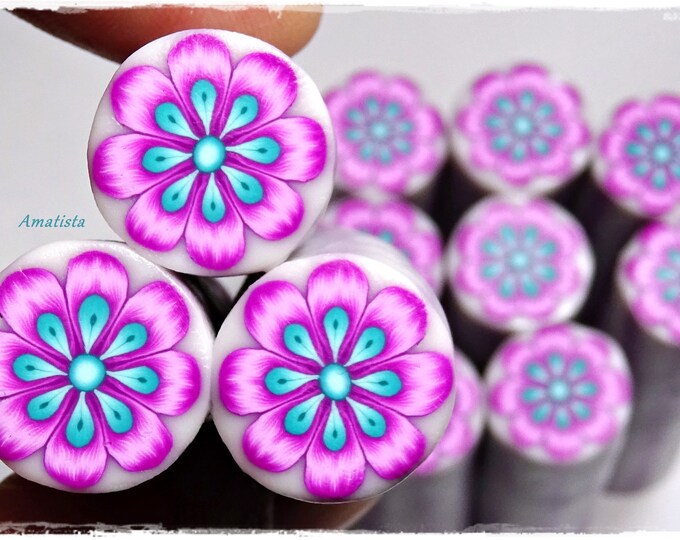 Polymer Clay ﬂower Cane Raw Polymer Clay Cane Milleﬁori Cane Supplies