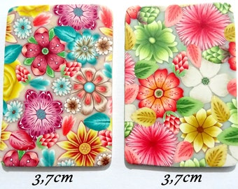 Bloemenpatronen van polymeerklei: bloemenpatronen, levendige kleuren, sieraden maken, bloemenprint