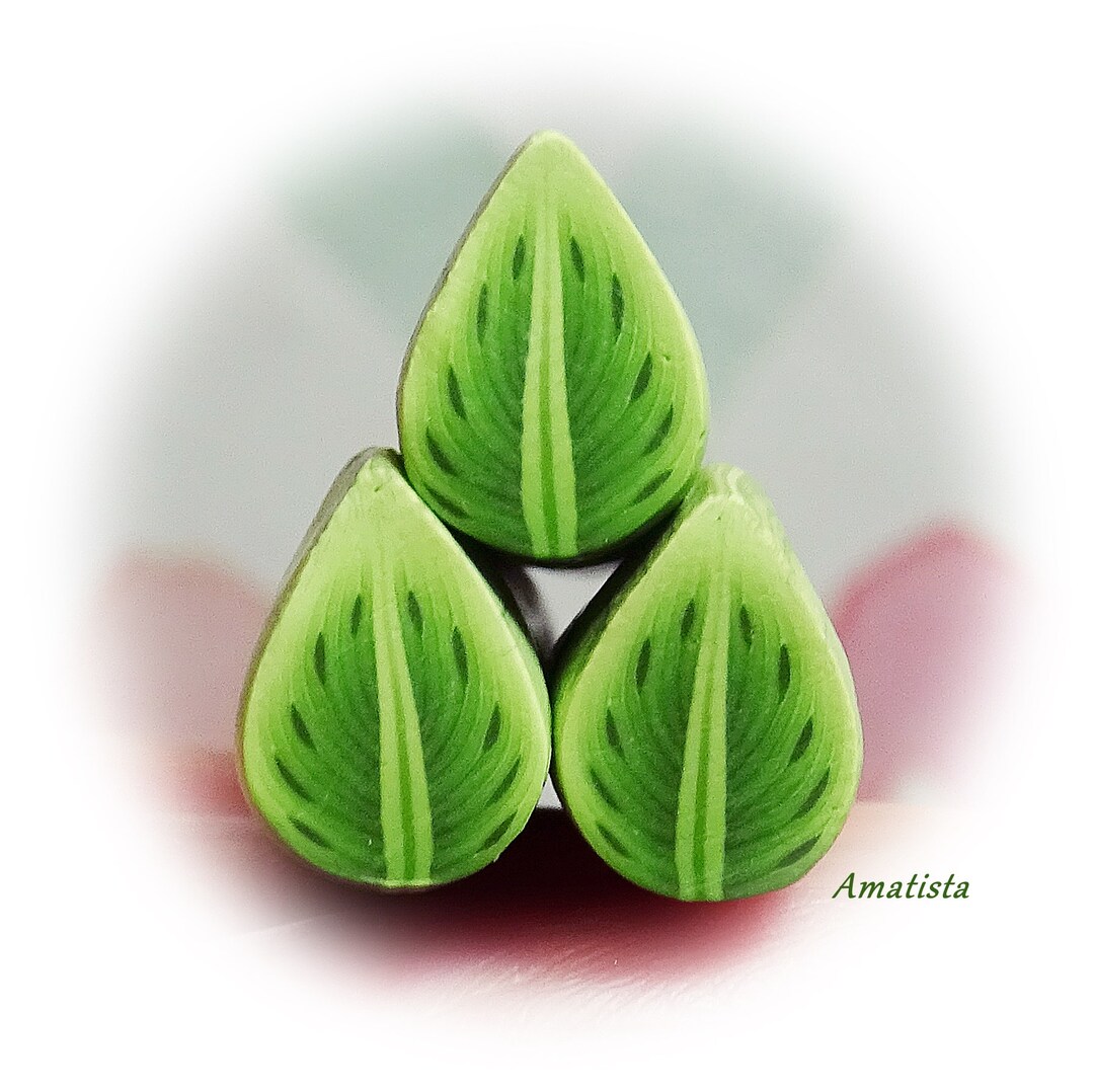 Polymer Clay Leaf Canes Raw Polymer Clay Cane Millefiori Etsy