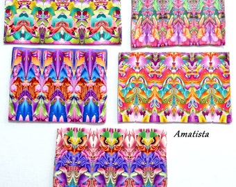 Patrones simétricos de arcilla polimérica: chatarra colorida, patrones de chatarra, patrones coloridos, fabricación de joyas