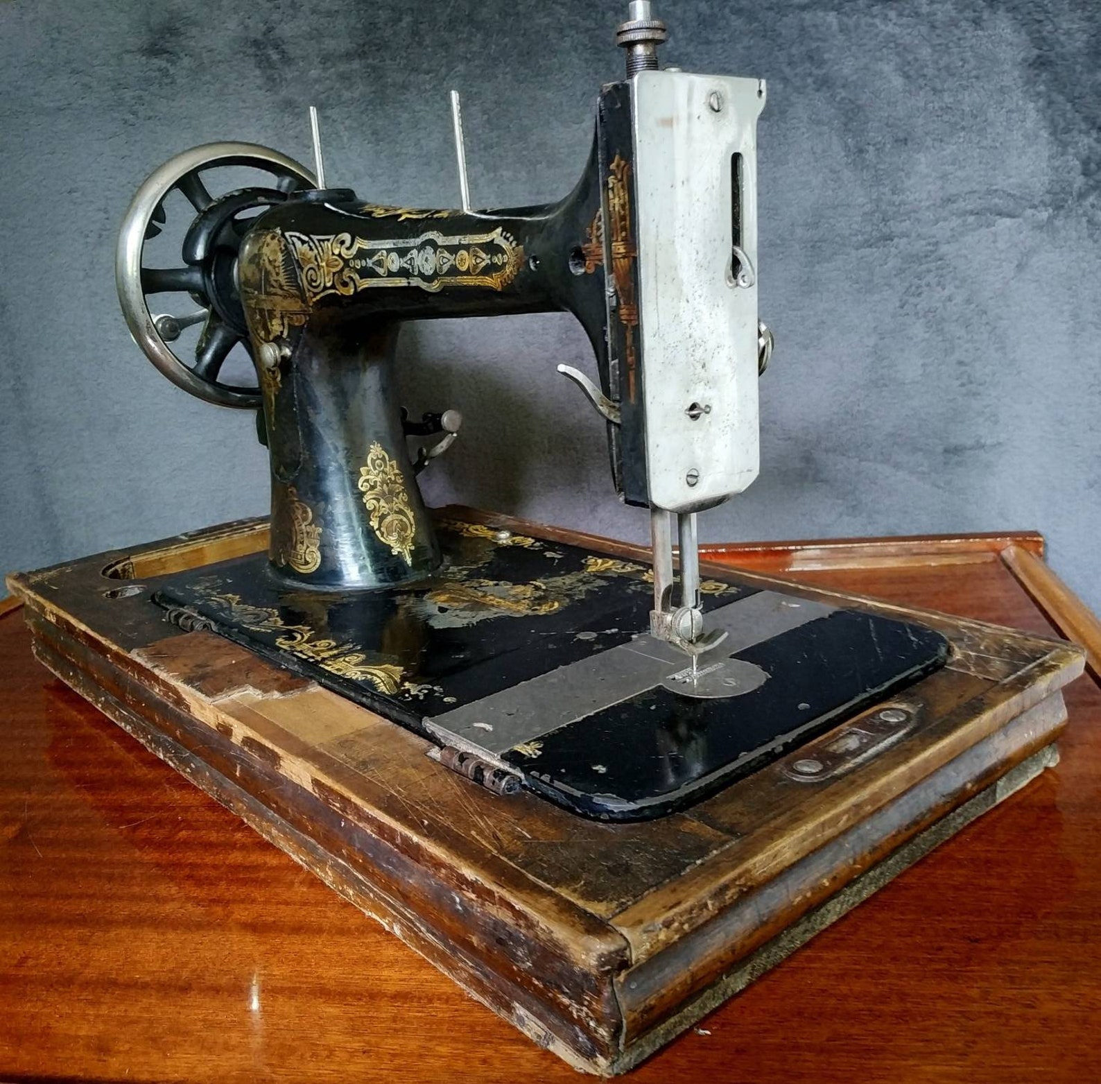 Antique Hand Cranked Sewing Machine German BERNHARD STOEWER Etsy