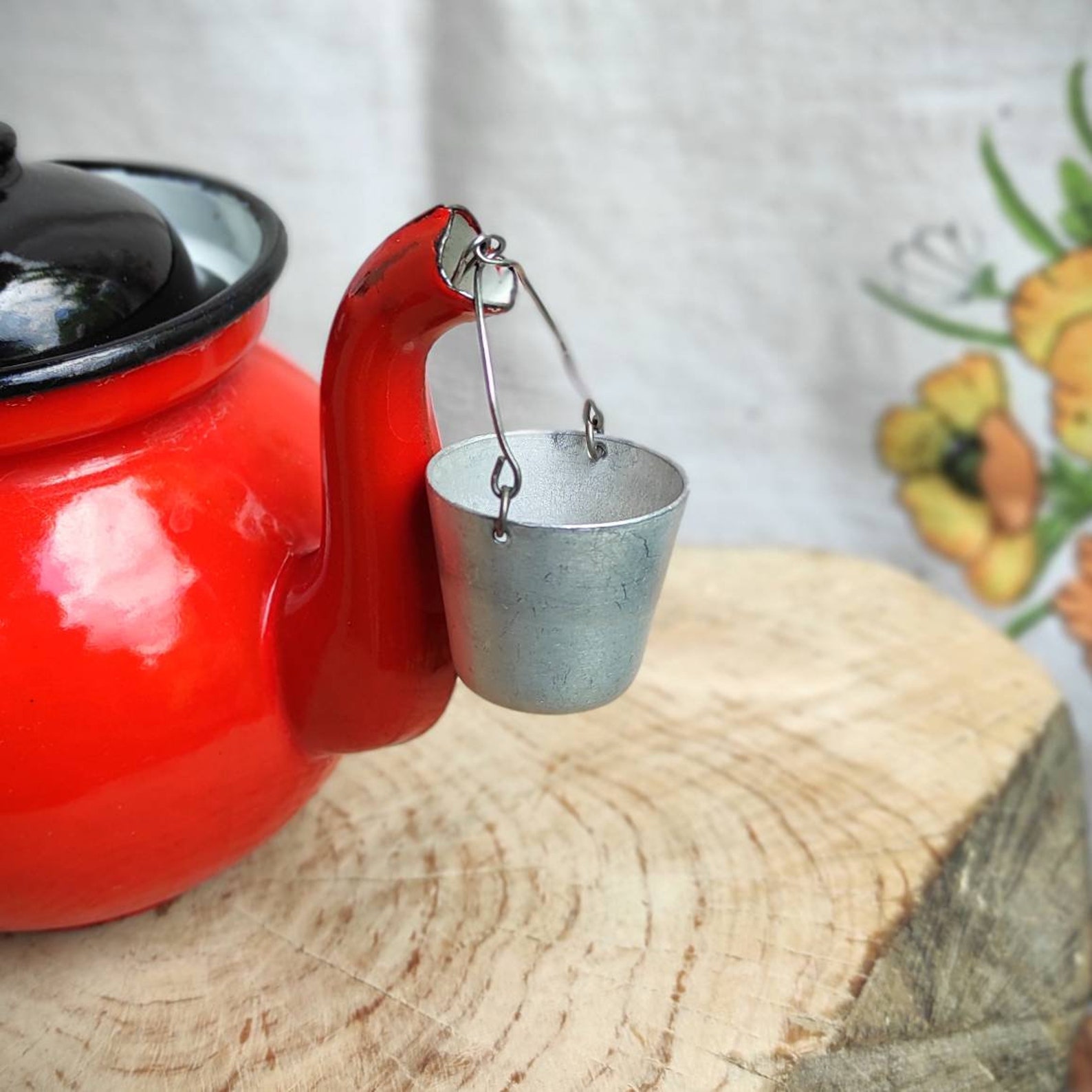 Vintage Tea Strainer Basket Tea Colander Small Metal Sieve Etsy