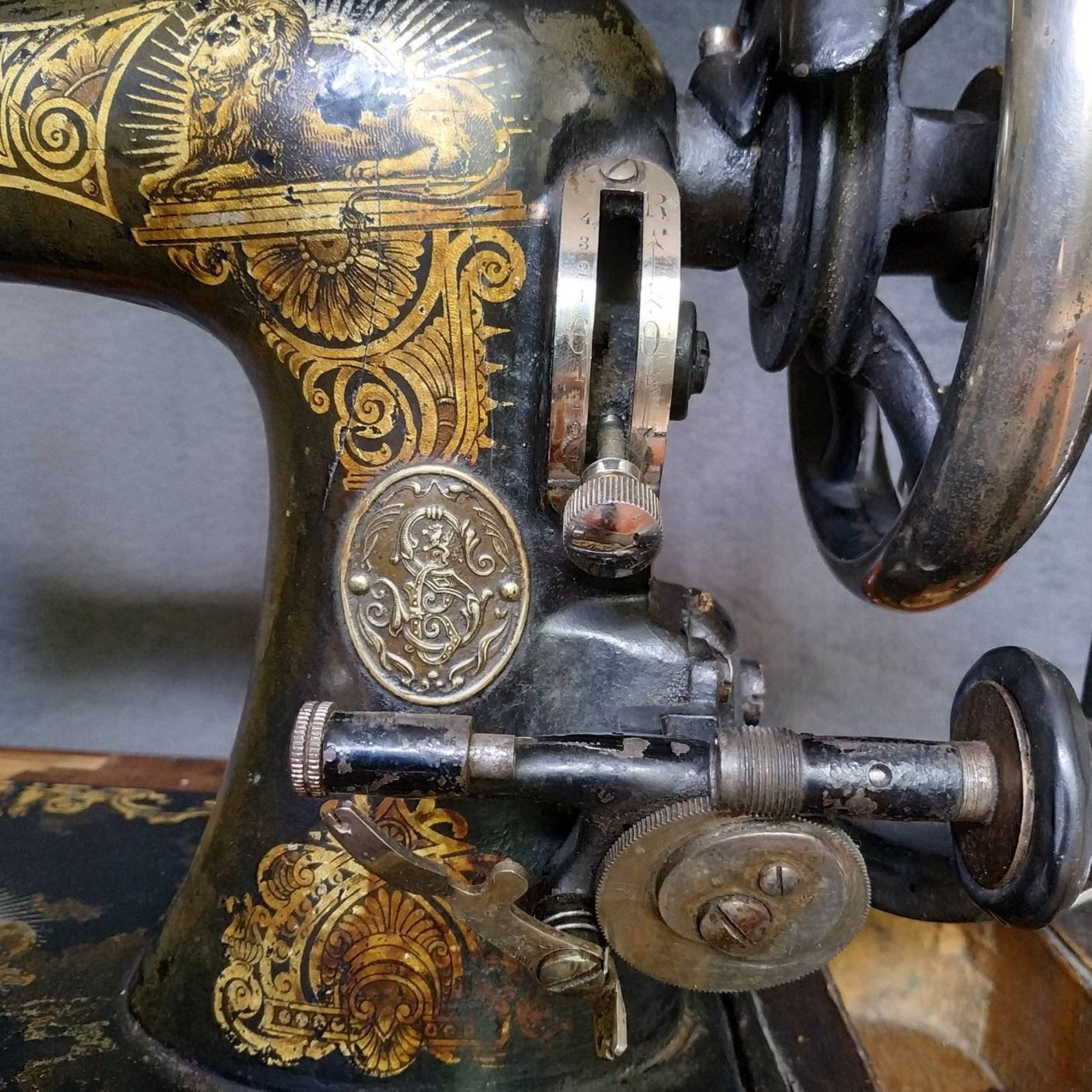 Antique Hand Cranked Sewing Machine German BERNHARD STOEWER Etsy