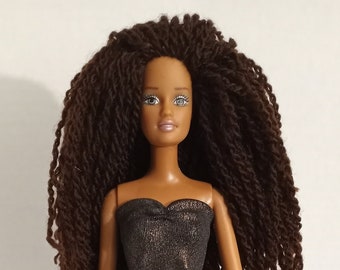 Black barbie dolls with braids shop