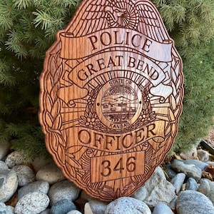 Police wood shield 14”x14”x3/4”