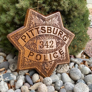 Police wood shield 10”x10”x3/4”