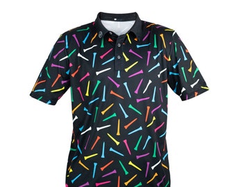 Funny Golf Polo T-shirt, Trendy Golfer Collared Shirt, Mens Sportswear, Golf Team Player Shirt, Golf Lover Shirt Gift, Golfing Shirt for Him