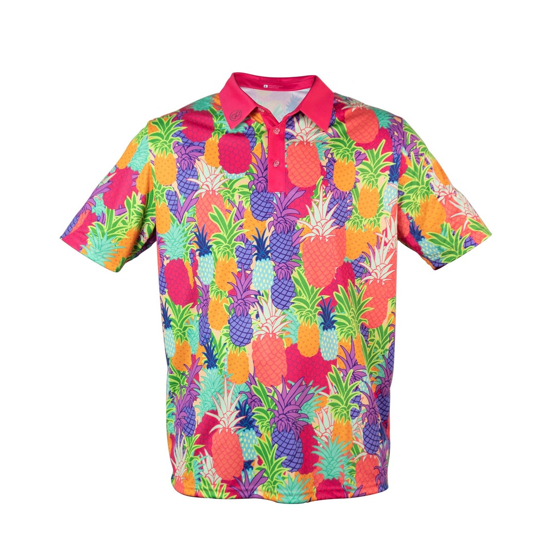 Pineapple Camo Pattern Golf Performance Polo Shirt Golfer Gift - Etsy ...