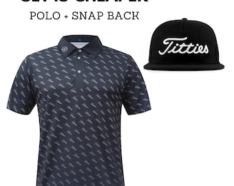 SET is Cheaper Titties Golf and snap back Polo shirt Bachelor party gift 2018 Men style PGA Power Golf snapback flat brim