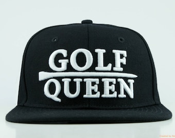 Golf Queen Snapback Cap Hat Nueva moda 2017 Estilo de golfista Mujer TALLA ÚNICA Regalo negro presente