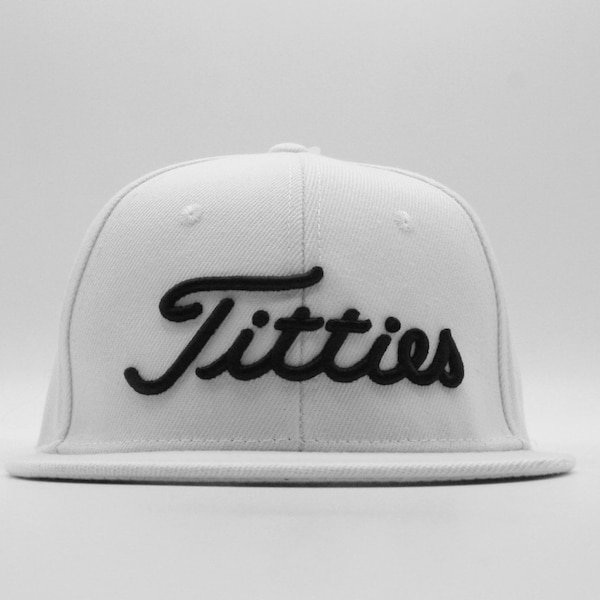 Titties SnapBack 6 panneaux Golf Cap Hat Snap Back Baseball Bachelor Custome Cadeau Présent Blanc, Rouge, Riche Noir, Vert, Bleu, Marine