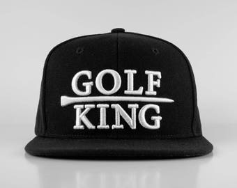 Golf King Snapback Gorra Sombrero Nueva Moda 2017 Golfer estilo Hombres UN TALLA Negro Regalo Presente