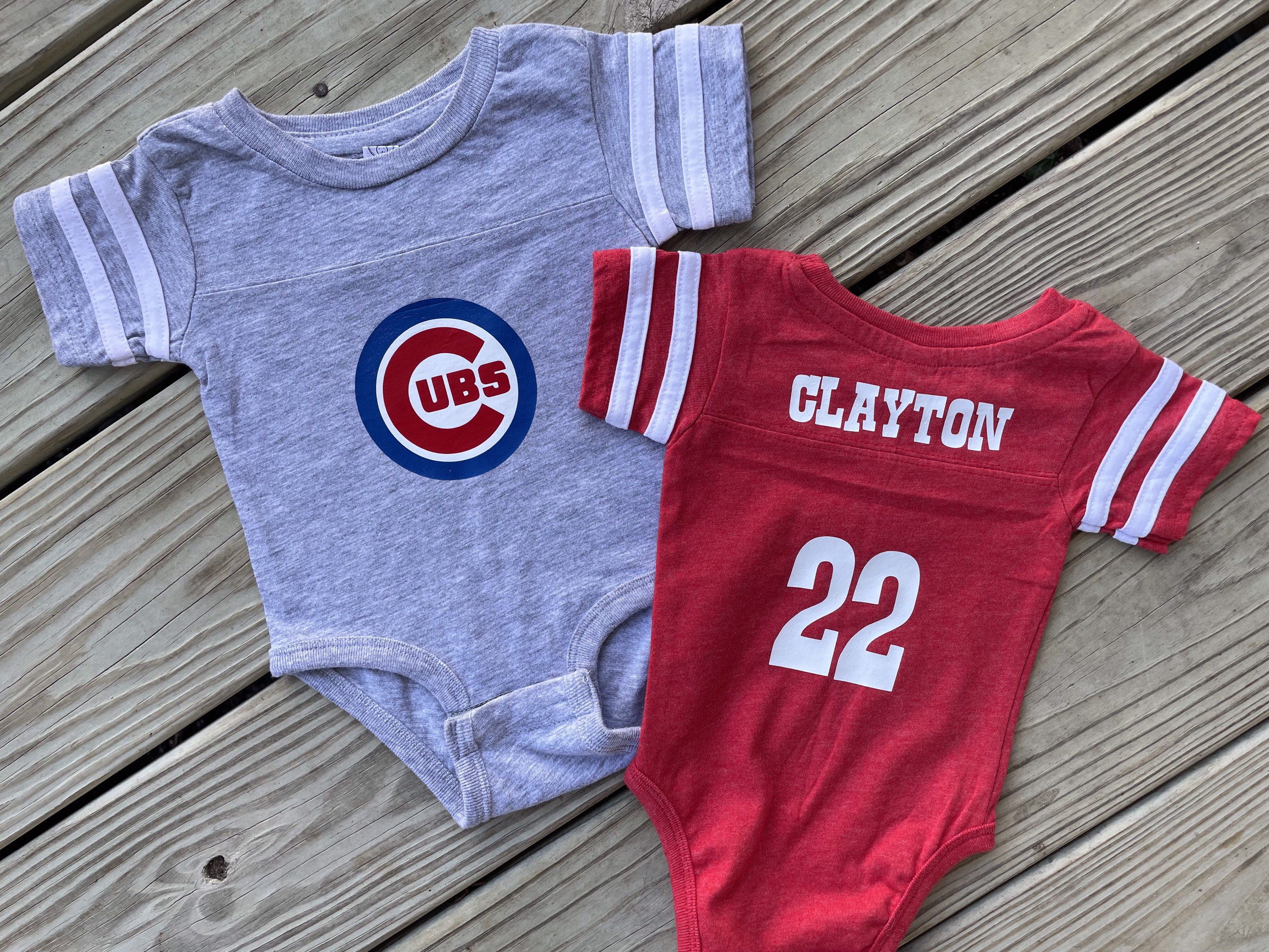 Chicago Cubs Personalized Baby Jersey Onesie Cubbies MLB 