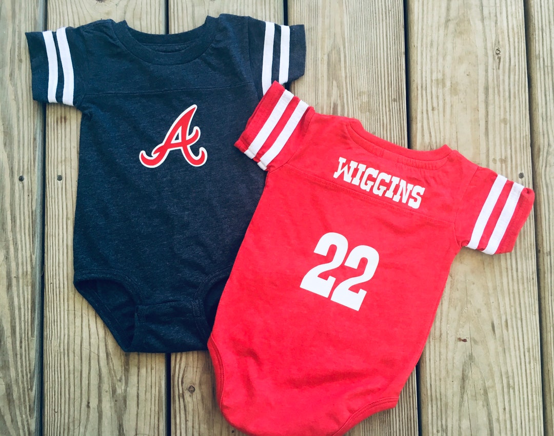 Atlanta Braves Personalized Baby Baseball Jersey Baby Shower Etsy