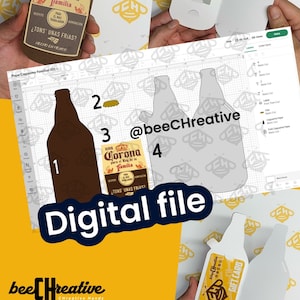 Arquivo SVG Una Corona Caguama porta tarjetas y billetes de regalo el día del padre, porta-cartão de presente do dia dos pais Caguama arquivo SVG inspirado