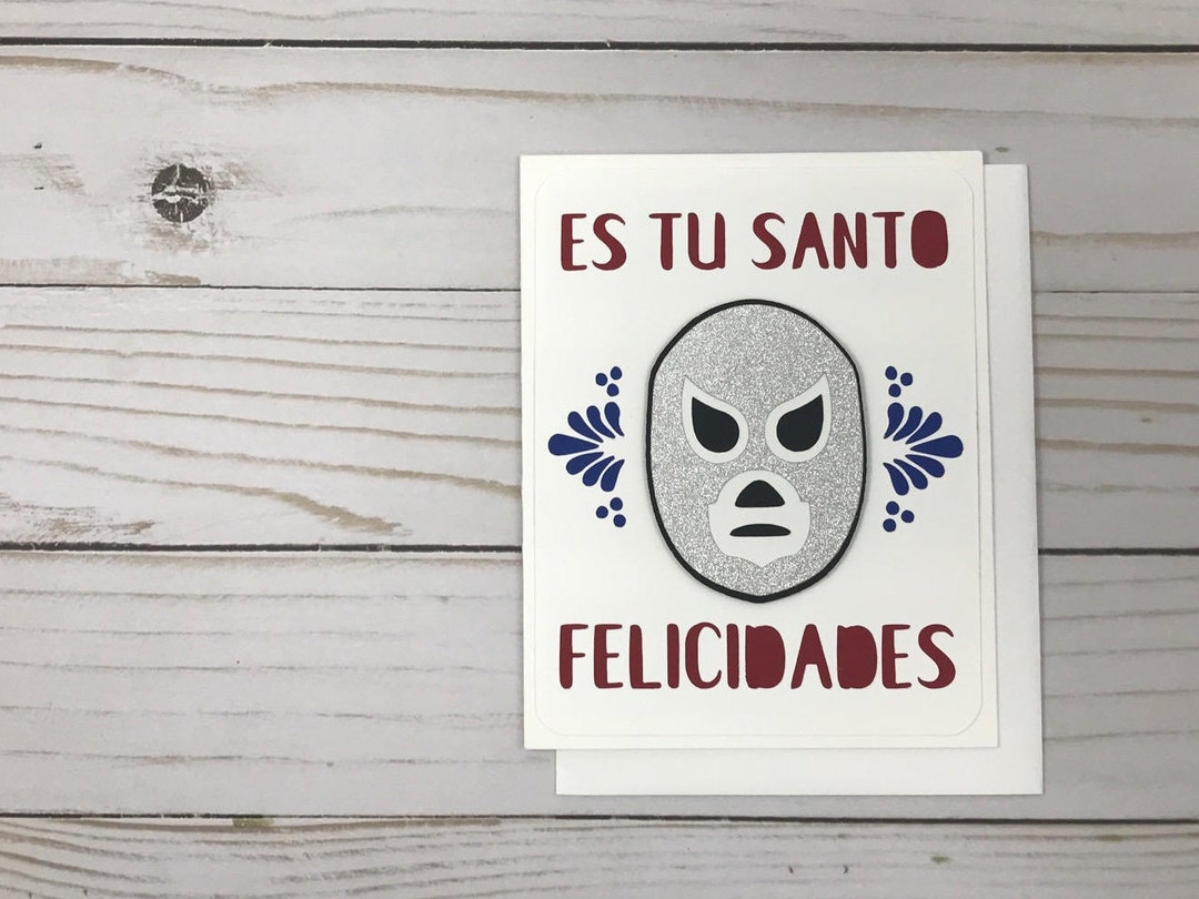 Mexican Luchador “el Santo” Birthday Card, El Enmascarado De Plata