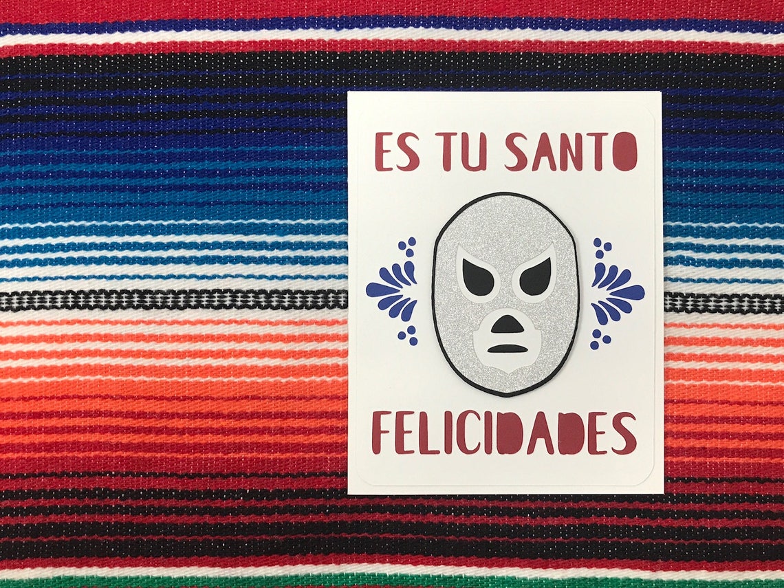 Mexican luchador El Santo birthday Card El | Etsy