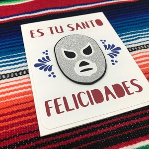Mexican Luchador “el Santo” Birthday Card, El Enmascarado De Plata