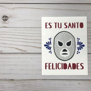 Mexican Luchador “el Santo” Birthday Card, El Enmascarado De Plata
