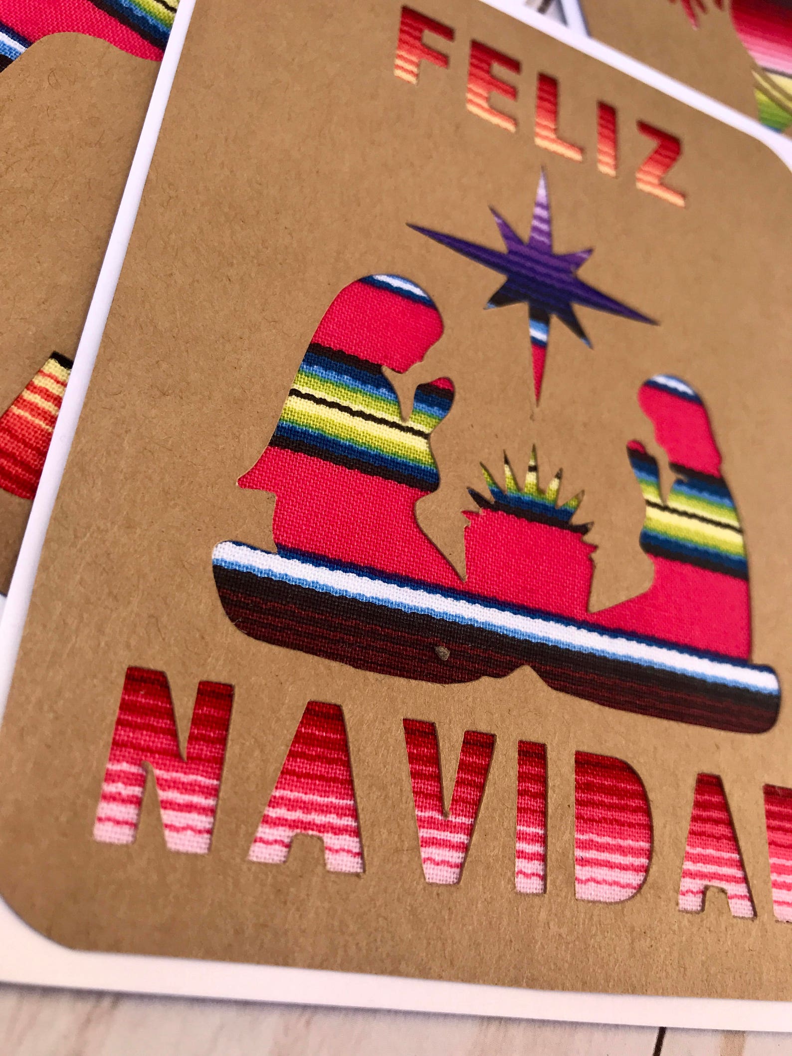 mexican-christmas-card-set-of-4-cards-feliz-navidad-etsy