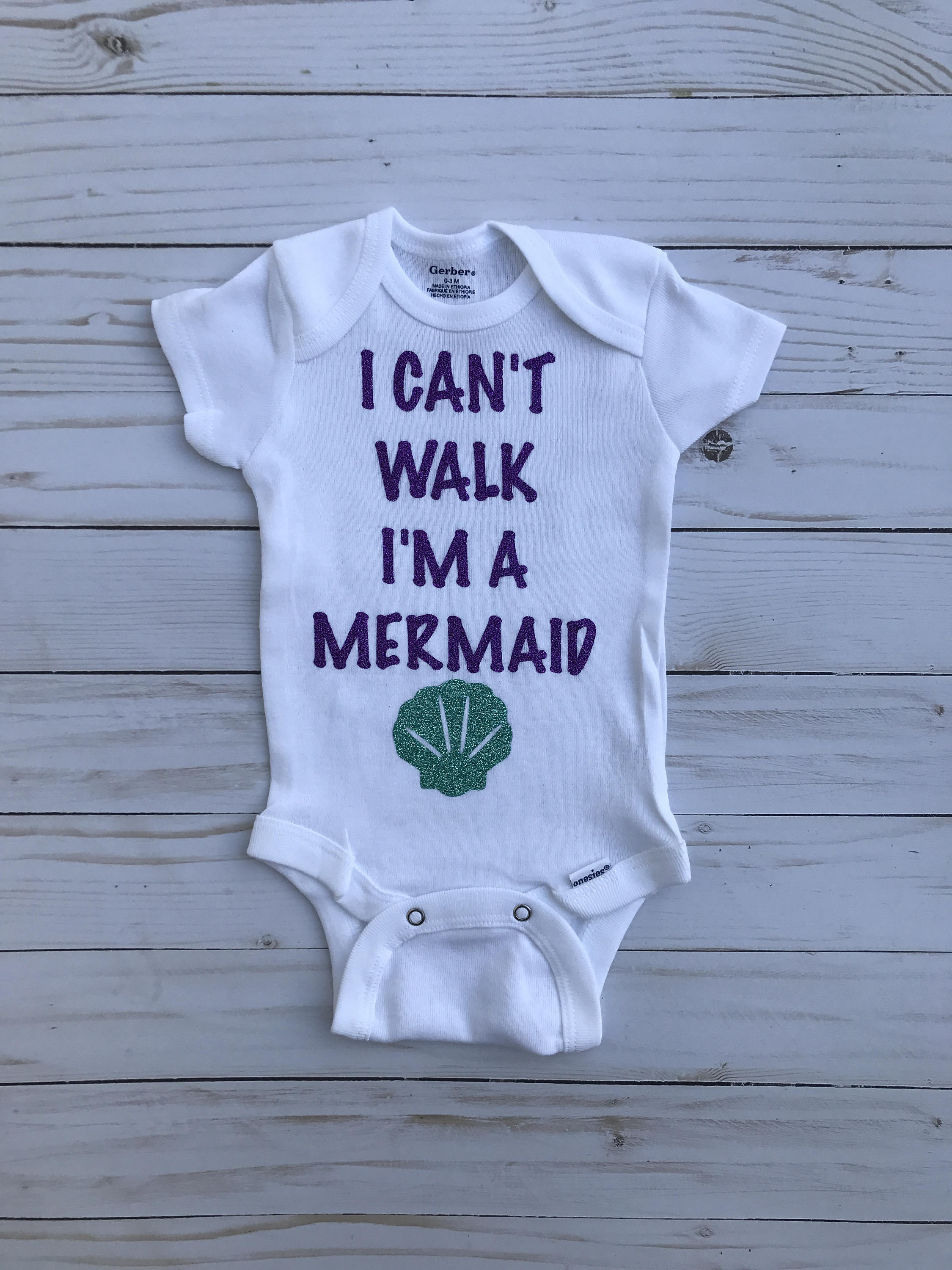 Mermaid onesie Personalized Baby Gifts Personalized Baby Etsy