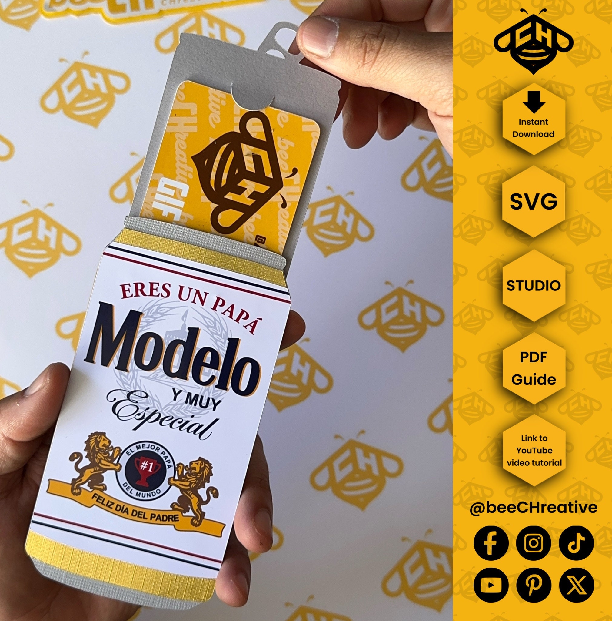 Archivo SVG Papá Modelo Porta Tarjetas Y Billetes De Regalo El Día Del ...