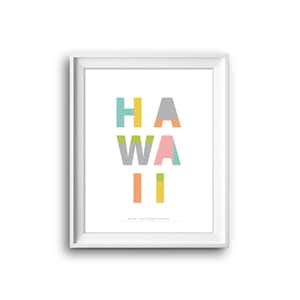 Hawaii,United States of America, Hawaii poster,Printable,Instant Download, Hawaii, Hawaii Gift, Hawaii print,50 States USA,USA print Hawaii