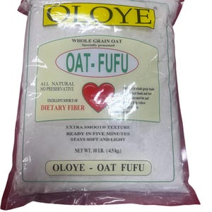 Oloye Oat Fufu – Whole Grain, High-Fiber African Fufu Flour - Pack of 2