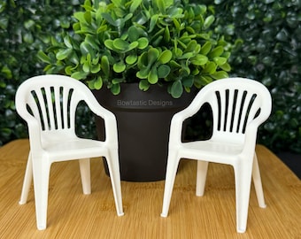 Mini White Chair / Puerto Rican Mini White Chair / Typical White Chair