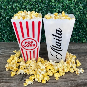 Personalized Popcorn Buckets / Party Favors, Family Gifts, Party Favors Popcorn. Gift Basket
