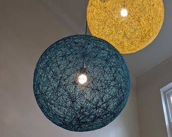 Giant Sphere Pendant Lamp: Modern Scandinavian Spaghetti String Light (75cm-30")