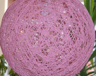 Handmade Sphere Pendant Lamp: Boho String Light (18 to 26")