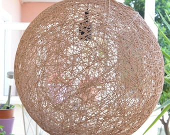 Handmade Cotton Yarn Pendant Lamp: Modern Chic Home Decor