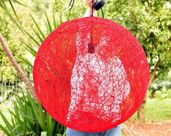Giant Yarn Pendant Lamp | Handmade Boho Ceiling Light, Diameter 75cm