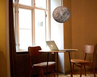 Brown String Pendant Lamp: Modern Globe Light Fixture (30cm-12")